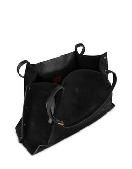 Austin Small Double Handle Bag in Split Leather Photo 3 Austin Small Double Handle Bag in Split Leather Photo 3