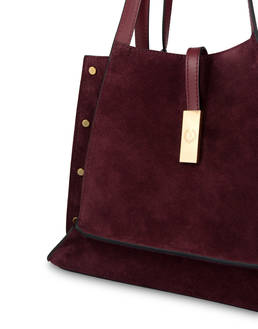 Austin Small Double Handle Bag in Split Leather Photo 4 Austin Small Double Handle Bag in Split Leather Photo 4