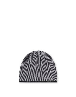Weiche Mütze aus Wollmischung mit Chevron-Druck Photo 1
