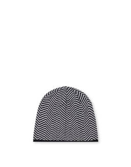 Weiche Mütze aus Wollmischung mit Chevron-Druck Photo 2