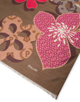 Modal-Schal mit Blumendruck Photo 3