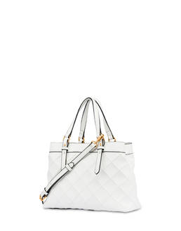 Small Double Handle Drop Bag in Matelassé (Quilted) Faux Leather Photo 2