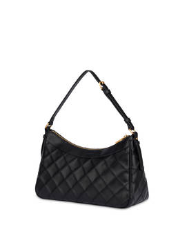 Small Matelassé (Quilted) Drop Shoulder Bag in Faux Leather Photo 2