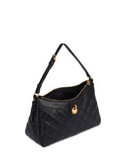 Small Matelassé (Quilted) Drop Shoulder Bag in Faux Leather Photo 3