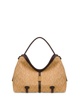 Shoulder Bag “Essence” in raffia. Photo 1