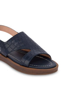 Sandalo Flat Como In Capra Stampa Cocco Photo 4