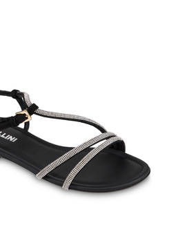 Sandalo Flat Bling Bling in Camoscio Photo 4