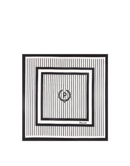 Foulard In Seta Con Stampa quadri su fondo a righe verticali Photo 2