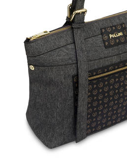 Schultertasche Indigo aus PU Photo 4