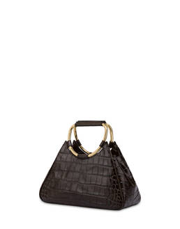 Armour handbag in crocodile print calfskin Photo 2