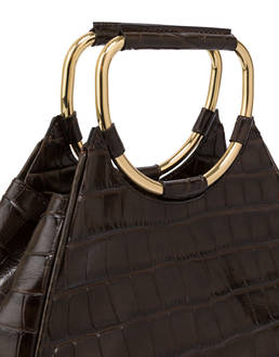 Armour handbag in crocodile print calfskin Photo 4