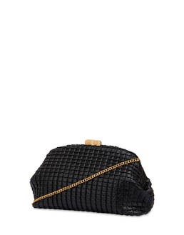 Cloud Clutch in Mini Grained Lux Pleated PU Photo 2