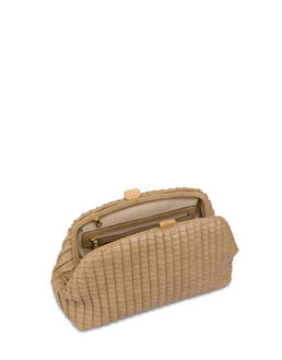 Cloud Clutch in Mini Grained Lux Pleated PU Photo 3