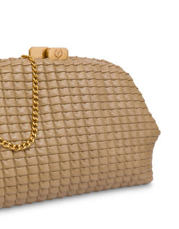 Cloud Clutch in Mini Grained Lux Pleated PU Photo 4