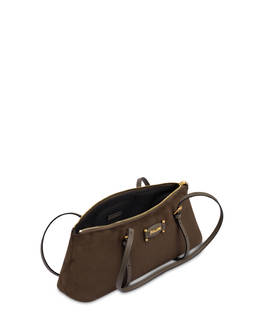Borsa a spalla Wrap in fabric suede e plain pu Photo 3