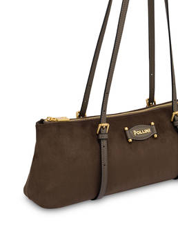 Borsa a spalla Wrap in fabric suede e plain pu Photo 4