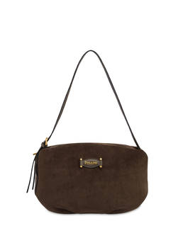 Borsa a spalla Wrap in fabric suede e plain pu Photo 1