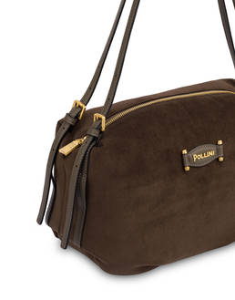 Borsa a spalla Wrap in fabric suede e plain pu Photo 4