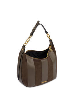 Borsa a spalla Comfy small in plain pu e fabric suede Photo 3