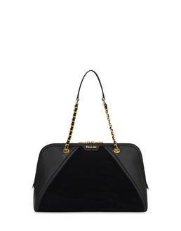 Borsa a spalla Frame in mini grained pu e fabric suede Photo 1