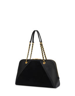 Borsa a spalla Frame in mini grained pu e fabric suede Photo 2
