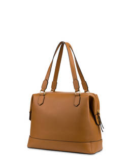 Barrel Bag Crown in Grained Pu Photo 2