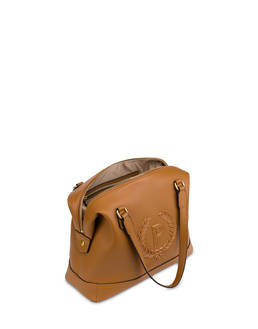 Barrel Bag Crown in Grained Pu Photo 3