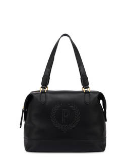 Barrel Bag Crown in Grained Pu Photo 1